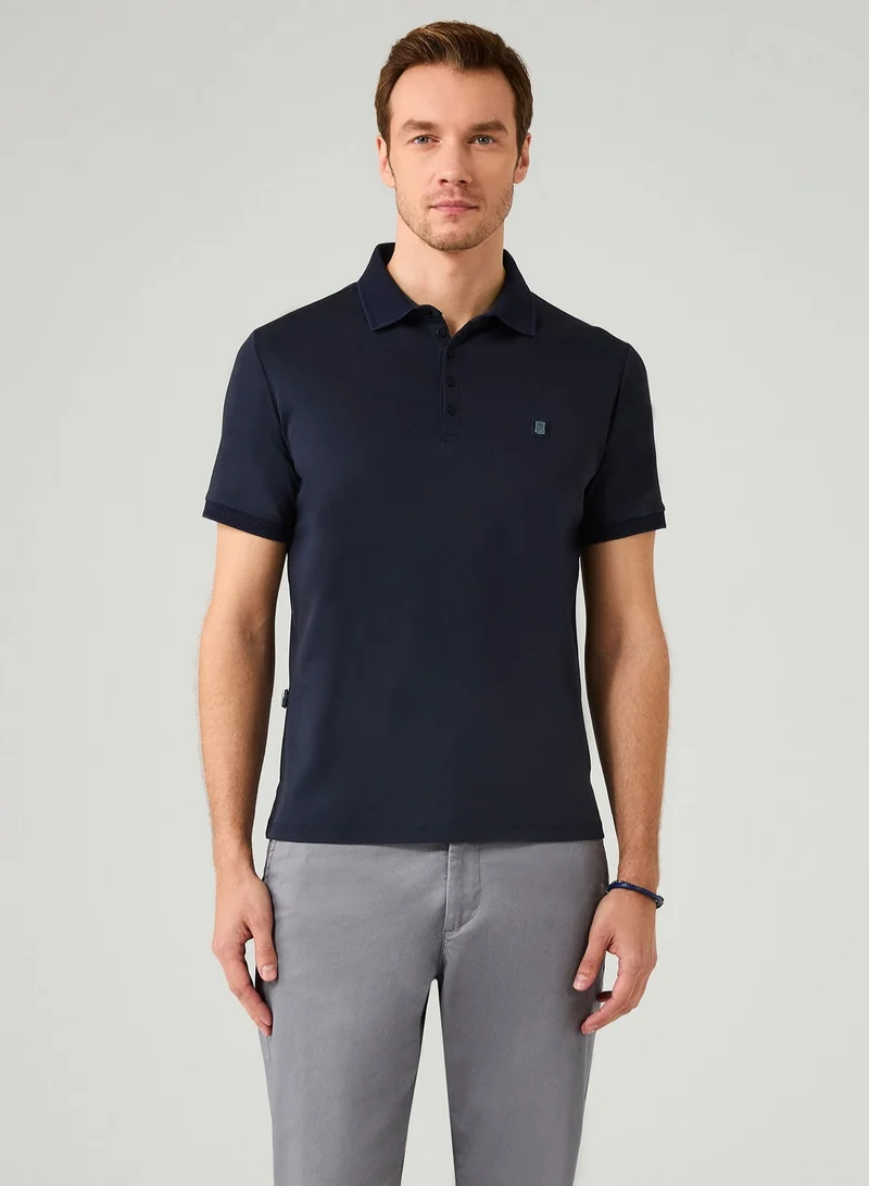 Theodore The Neat Navy Polo